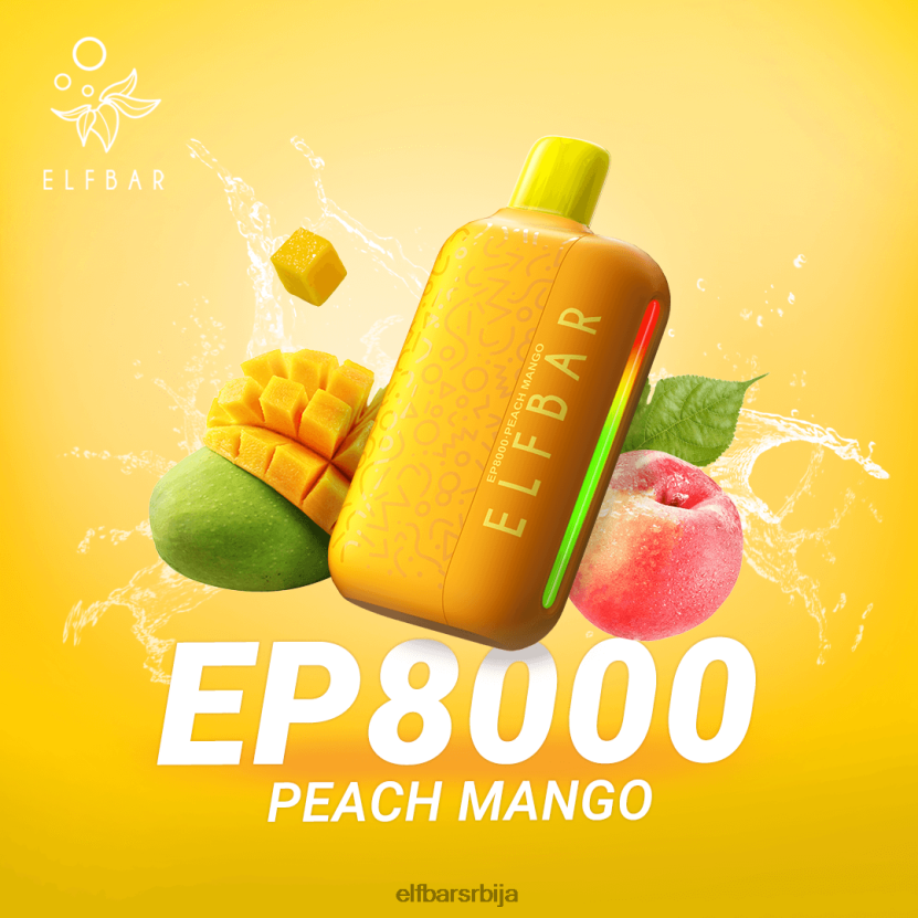 VD6B4274 Вапе за једнократну употребу нове еп8000 пуффс ELFBAR бресква манго